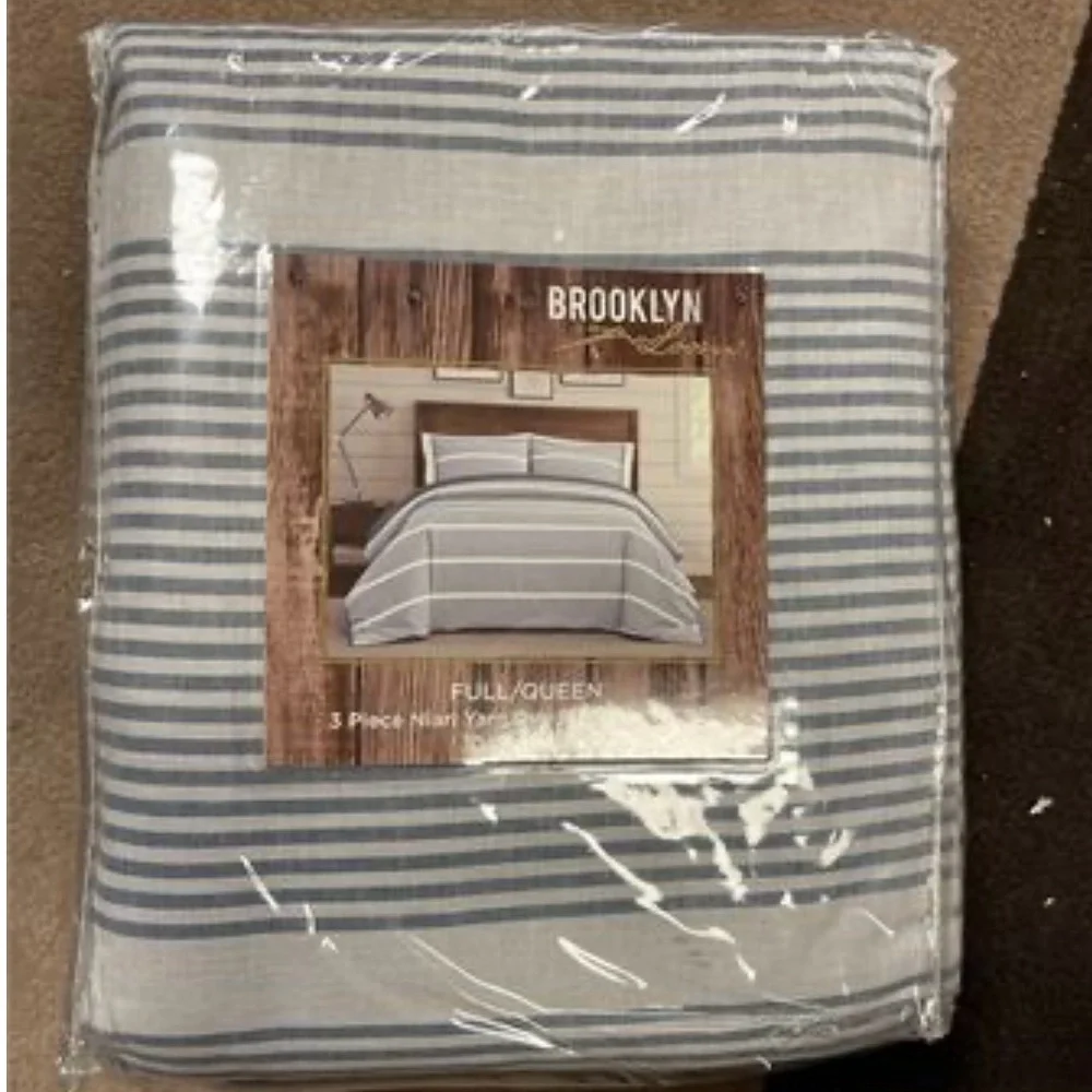 Brooklyn Loom Duvet Cover & Sham Set Niari Yarn Dye StripeCollection